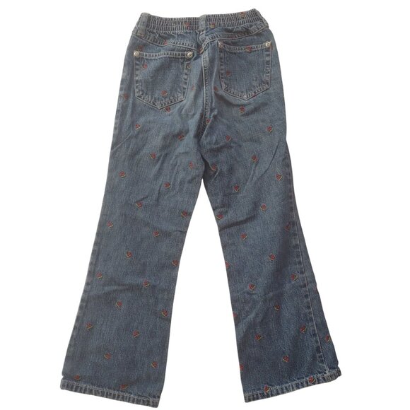 Girls Mixed Clothing Bundle Sz 7 Embroidered Jeans 3 Tops Mini Boden Crewcuts - Picture 3 of 13